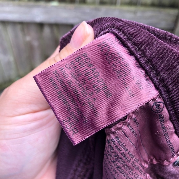 AG ADRIANO GOLDSCHMIED THE PRIMA BURGUNDY CORDUROY MID RISE CIGARETTE PANTS - Picture 7 of 8